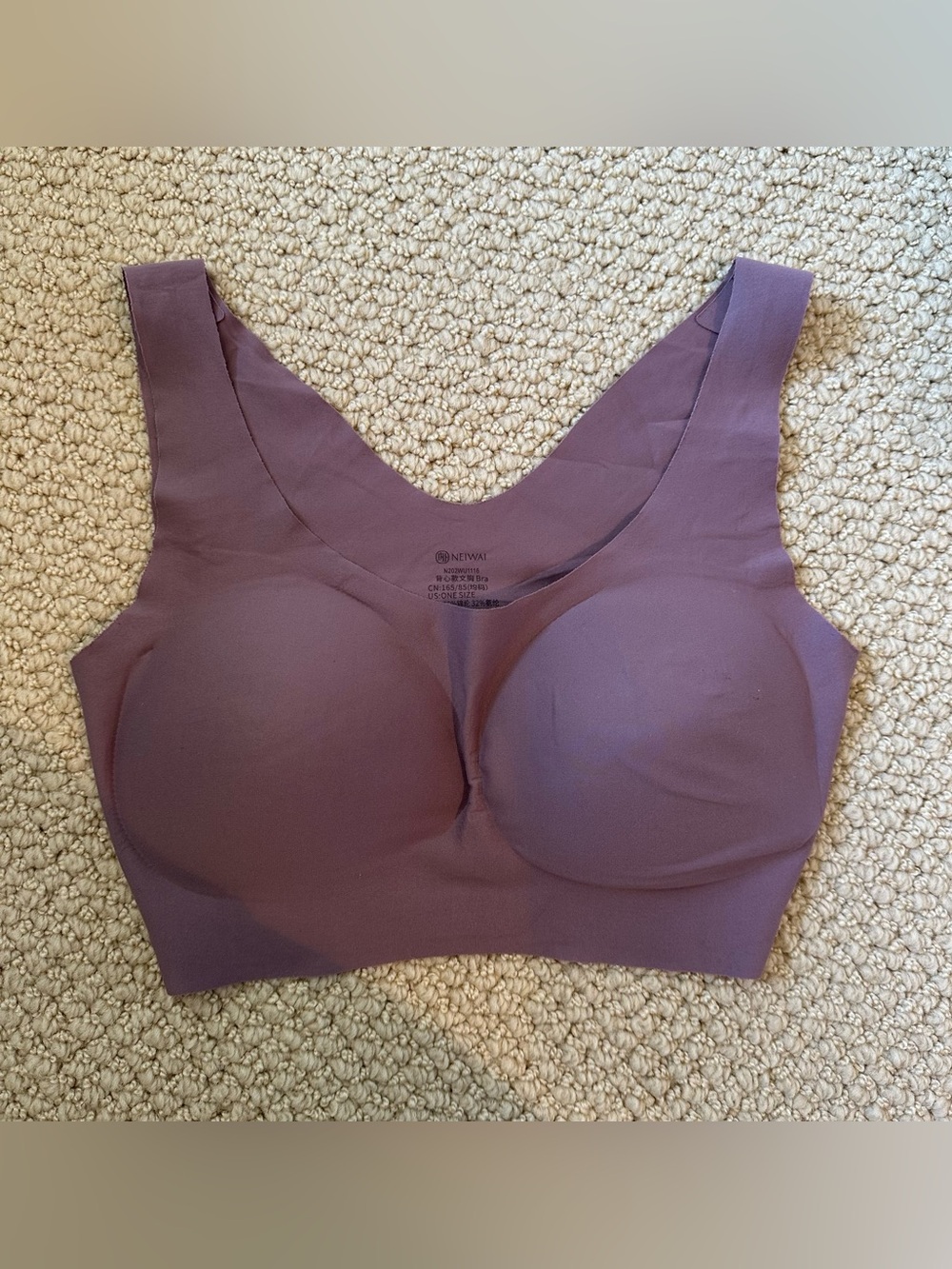 Neiwai Purple Wireless Seamless Bra